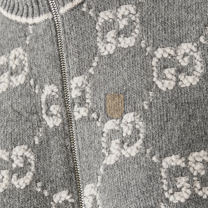 GUCCI GG BOUCLÉ STITCH JACQUARD CARDIGAN 814285
